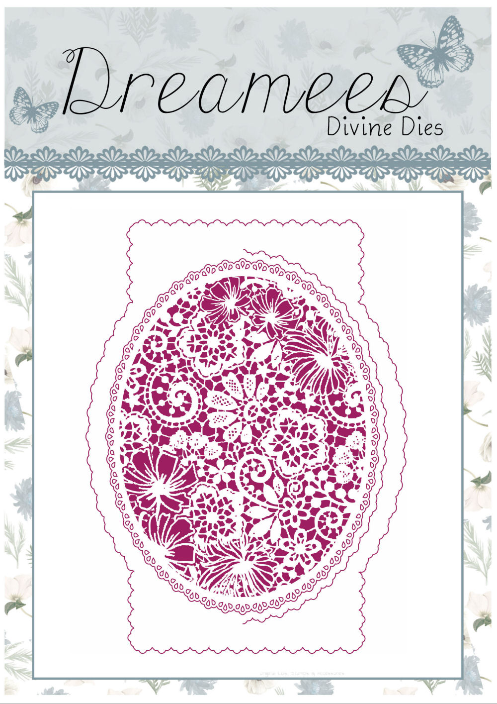 Floral Oval Designer Gatefold Card Die Set